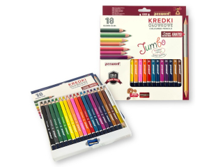 KREDKI O��WKOWE 2777A-18 HIGH QUALITY JUMBO TR�JK�TNE Z TEMPER�WK� 18 KOLOR�W + 2 KOLORY GRATIS (SZPSH)