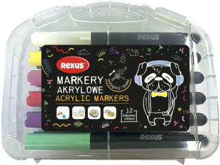 MARKERY AKRYLOWE 12kol. / REXUS TEENS