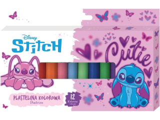 PLASTELINA 12kol. / STITCH - PINK