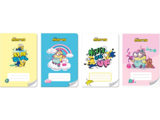 ZESZYT A5/16k. kolorowe trzy linie / MINIONKI [opakowanie=20szt]