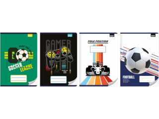 ZESZYT A5/32k. Kolorowe trzy linie / NO NAME - CH�OPIEC [opakowanie=10szt]