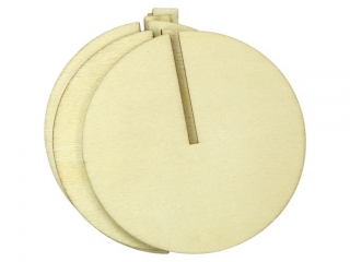 Drewniane zawieszki 3D koa 75x82mm + sznurek jutowy 3 zestawy 2-elementowe do zoenia sklejka 2mm