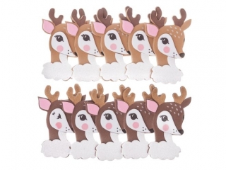 NAKLEJKI 3D Z PIANKI - BAMBI, 10 SZT. [opakowanie=6szt]