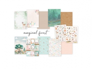 BLOK PAPIERW KREATYWNYCH Z ELEMENTAMI DO WYCINANIA - MAGICAL FOREST, 20 ARKUSZY PROMODLP2024