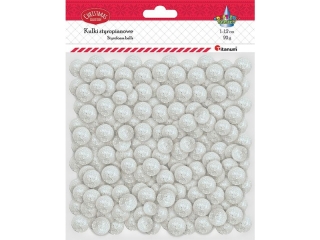 Kulki styropianowe 20g mix rozmiarów O10-12mm białe