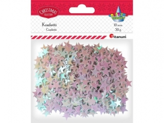Konfetti Gwiazdki 10mm 30g bladoróżowe