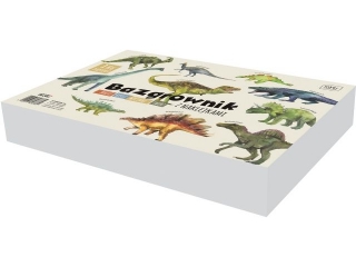 Bazgrownik A4 z naklejkami Dinozaury