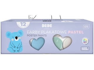 Farby plakatowe 12x20ml BEBE Kids Pastel