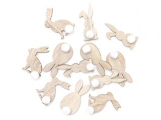 DREWNIANE KRLICZKI 5 x 5, 5 X 1, 5 CM, 6 SZT [opakowanie=3szt]