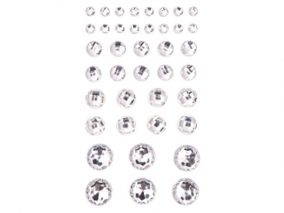 KRYSZTAKI SAMOPRZYLEPNE, 40 SZT. CRYSTAL [opakowanie=5szt]