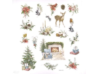 NAKLEJKI Z BROKATEM - LOVABLE CHRISTMAS - HOME, 19 SZT. [opakowanie=5szt]