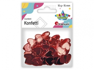 Konfetti Serca 15mm czerwone 10g TITWAL