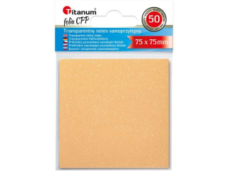 NOTES SAMOPRZYLEPNY Z FOLII CPP 75x75/50 SZT POMARACZOWE TITANUM