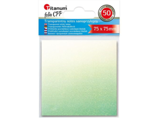 NOTES SAMOPRZYLEPNY Z FOLII CPP 75x75/50 SZT BIAO/ZIELONY TITANUM