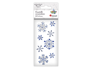 Krysztaki samoprzylepne patki niegu Ook. 28/21/17mm niebieskie 8szt.