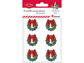 Krysztaki samoprzylepne wianki 30x31mm 6szt.