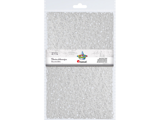 Tkanina dekoracyjna siatka koronkowa 60x50cm biała