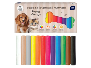 Plastelina 12 kol. Puppy Sign [opakowanie=6szt]