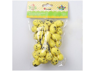 Dekoracje styropianowe jajka przepi�rcze 20x30mm ��te 53szt. TITWLK26