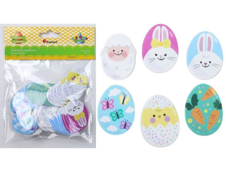 Naklejki piankowe pisanki 32x43mm 6 wzor�w 36szt. TITWLK26