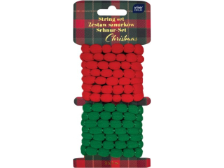 Zestaw sznurków ozd.2x1m Christmas