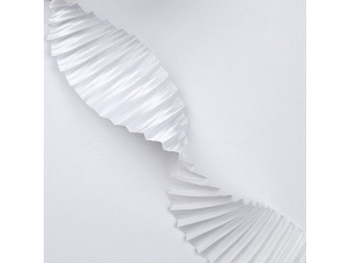 Wst��ka satynowa karbowana 40mm/3m bia�a TITWLK26