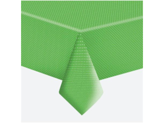 Obrus papierowy POL-MAK 120x180cm - White Dots on Green [opakowanie=12szt]