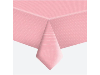 Obrus papierowy POL-MAK 120x180cm - White Dots on Pink [opakowanie=12szt]
