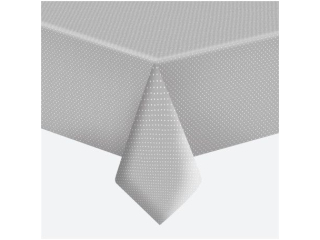 Obrus papierowy POL-MAK 120x180cm - White Dots on Grey [opakowanie=12szt]