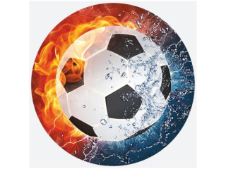 Talerzyki papierowe POL-MAK Daisy 18cm 8szt. Football on Fire and Water [opakowanie=12szt]