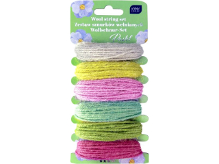 Zestaw sznurków wełnianych 6x5m Pastel
