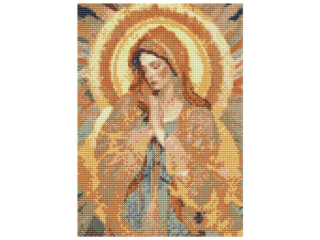 MOZAIKA DIAMENTOWA 30x40 cm, PIONOWA, WZ�R: MATKA BO�A FLAMINGO LINE