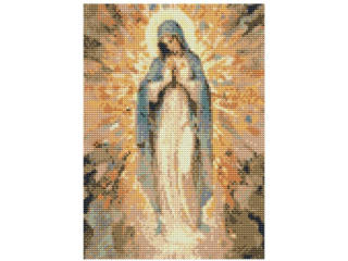MOZAIKA DIAMENTOWA 30x40 cm, PIONOWA, WZ�R: MATKA BO�A Z GUADALUPE FLAMINGO LINE