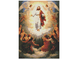 MOZAIKA DIAMENTOWA 30x40 cm, PIONOWA, WZ�R: WNIEBOWST�PIENIE JEZUSA CHRYSTUSA FLAMINGO LINE