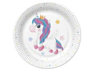 Talerzyki papierowe POL-MAK Daisy 22, 7cm 8szt. Magical Unicorn [opakowanie=12szt]