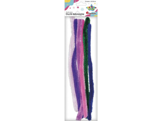 Druciki dekoracyjne 1, 5x30cm 12szt. 6 kolor�w: blador�owe, r�owe, purpurowe, granatowe, zielone x2