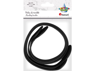 Uszy (pasek) to torebki 1, 6x59cm 2szt. czarne sk�ropodobne szeroko�� uchwytu w miejscu doszycia: 3, 2cm