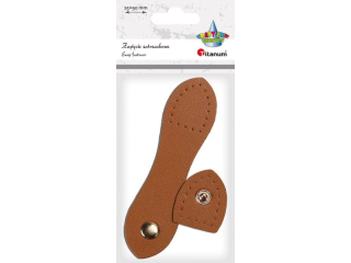 Zapi�cie zatrzaskowe 2-elementowe 28x110mm + 28x35mm sk�ropodobne br�zowe z�oty zatrzask