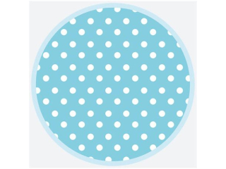 Talerzyki papierowe POL-MAK Maki 18cm 8szt. Blue Dots  [opakowanie=12szt]