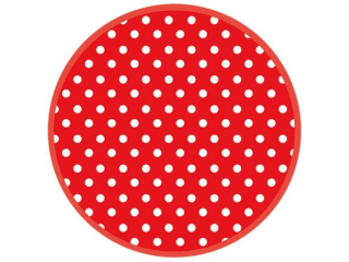 Talerzyki papierowe POL-MAK Maki 22, 7cm 8szt. Red Dots [opakowanie=12szt]