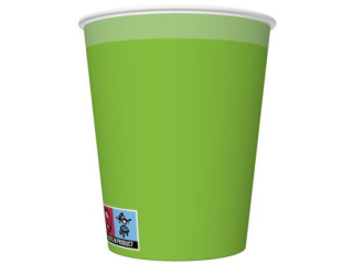 Kubeczki papierowe POL-MAK Maki 8szt. 250ml - Green Lime [opakowanie=12szt]