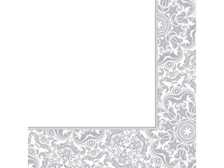 Serwetki POL-MAK Daisy coctail 25cm 20szt. - Ornament Frame Silver CDOG027905 [opakowanie=12szt]