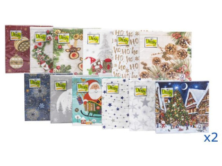 Serwetki POL-MAK GWIAZDKA Daisy Lunch 33cm 20szt. MIX DAISY Christmas SD_GW_MIX  [opakowanie=24szt]