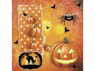 Serwetki POL-MAK Daisy Lunch 33cm 20szt. Scary Halloween SDOG036701 [opakowanie=24szt]