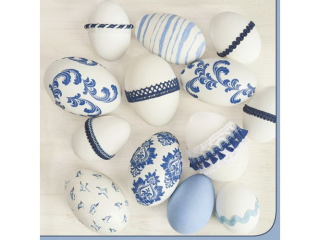 Serwetki POL-MAK WIELKANOC Daisy Lunch 33cm 20szt. Blue Style Easter Eggs SDWL009701 [opakowanie=24szt]