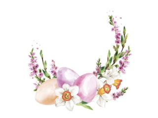 Serwetki POL-MAK WIELKANOC Daisy Lunch 33cm 20szt. Watercolour Easter Wreath SDWL010901 [opakowanie=24szt]