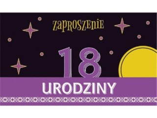 Zaproszenie POL-MAK 10szt. 18-nastka 160x95 z kopert Z_UR18_61644