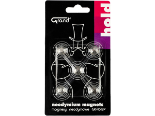 Magnesy neodymowe z uchwytem GR-N512P 12 mm GRAND 5 szt.