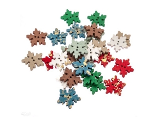 DREWNIANE GUZIKI NIEYNKI 2, 5 CM, 28 SZT., MULTIKOLOR, ZOCONE [opakowanie=3szt]