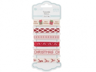 TASIEMKI BAWENIANE, SCANDI CHRISTMAS, 6 X 2M [opakowanie=3szt]